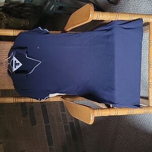 Tommy Hilfiger collared, v neck, short sleeve, blue, shirt dress, size XL